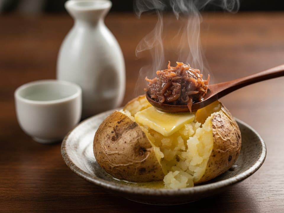 塩辛じゃがバターの写真